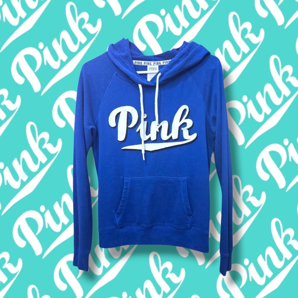 PINK Victoria's Secret Blue Oversized Hoodie